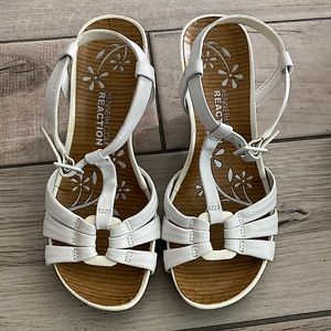 Vintage Kenneth Cole sandals/heels white Limme A Sec Le size 5.5.